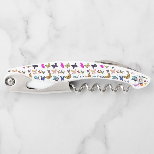 Kurkentrekker flesje opener vlinder (Voorkant)