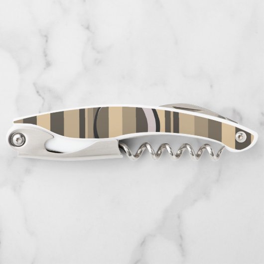 Kurkentrekker flesopening bruin en beige (Voorkant)