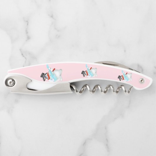 Kurkentrekker Gift Snowman Rock van Kerstkeler Wai (Voorkant)