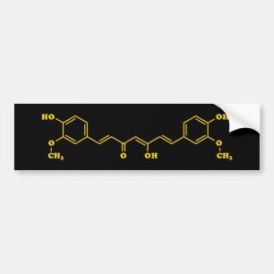 Kurkuma curcumine moleculaire chemische formule bumpersticker