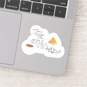 Kurkuma, Gember, Grappige Thee Quote Sticker