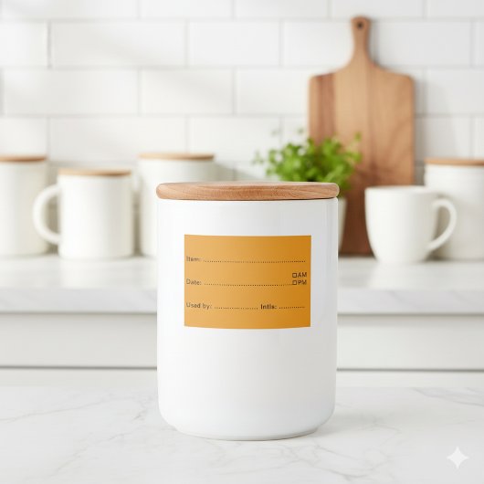 Kurkuma Gold Food Labels voor thuis en keuken Voedselcontainer Etiket