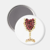 Kurkwijn, glas Magnet Magneet (Voorkant / Achterkant)