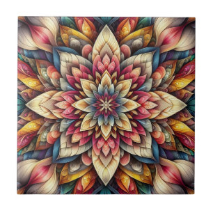 Kurma Tegels Exclusive Design - symfonie van bloem Tegeltje