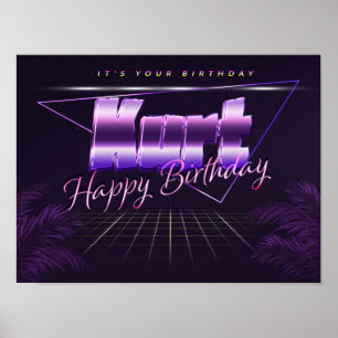Kurt Name Vorname retro Poster Geburtstag