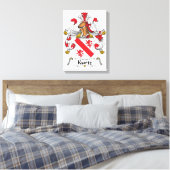 Kurtz Family Crest Canvas Afdruk (Insitu (Slaapkamer))