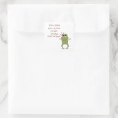 Kus A Enkele kikkers Vierkante Sticker (Tas)