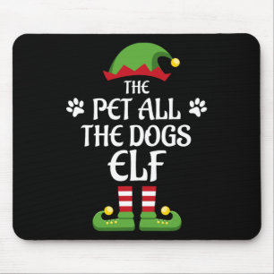 Kus Alle Honden Elf Familie Matching Groep Kerstmi Muismat