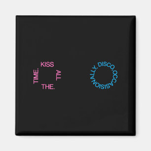 Kus Alle Tijd Disco Af en Toe Illustratie Magneet