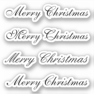 Kus-Cut Custom Greeting x4 #23 (prettige kerst) Sticker
