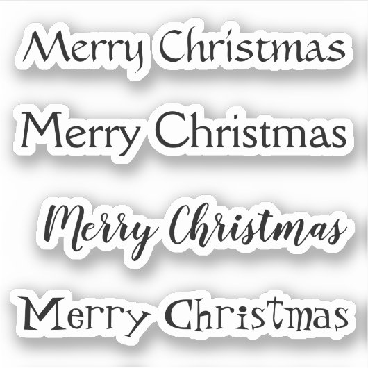 Kus-Cut Custom Greeting x4 #25 (prettige kerst) Sticker (Voorkant)