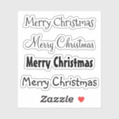 Kus-Cut Custom Greeting x4 #7 (prettige kerst) Sticker (Vel)