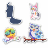 Kus Cut-Stickers voor ambachten Sticker (Voorkant)