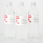 Kus de bruid vaarwel bruidsfeest  waterfles etiket (Flessen)