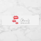 Kus de bruid vaarwel bruidsfeest  waterfles etiket (Enkel label)