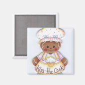Kus de Cook Gingerbread Chef Magnet Magneet (Voorkant / Achterkant)