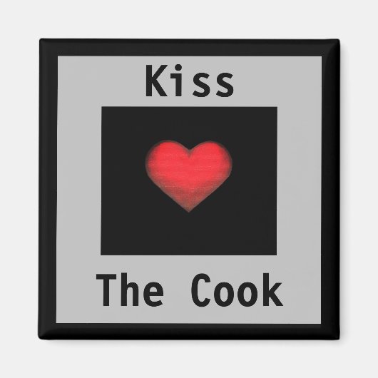 Kus de Cook Grey & Black Magnet Magneet (Voorkant)