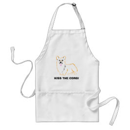 Kus de corgi apron standaard schort