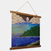 Kus de hemel hangend wandkleed (Gebogen)