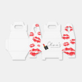 Kus de juffrouw gedag bruidsfeest bedankdoosjes (Uitgevouwen)