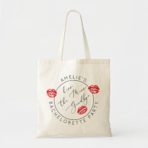 Kus de juffrouw goedendag vrijgezellenfeest tote bag