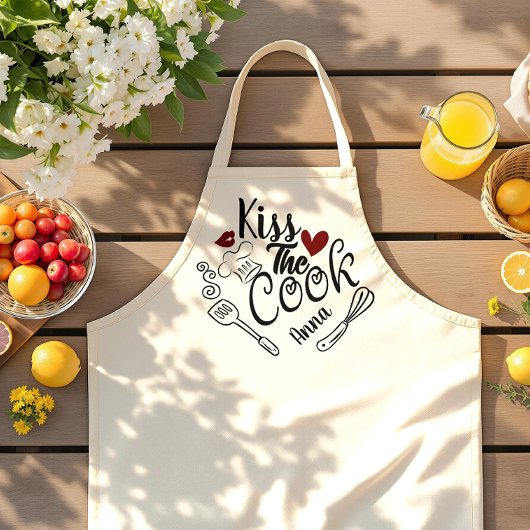 Kus de kok gepersonaliseerd schort