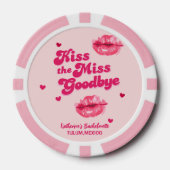 Kus de Miss Afscheid Bachelorette Meisjes reis Poker Chips (Voorkant)