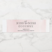 Kus de Miss Bachelorette waterflesetiketten Waterfles Etiket (Enkel label)