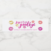 Kus de Miss Bachelorette waterflesetiketten Waterfles Etiket (Enkel label)