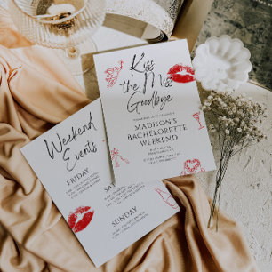 Kus de Miss Goodbye Bachelorette Kaart