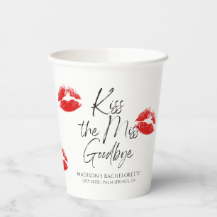 Kus de Miss Goodbye Bachelorette Papieren Bekers