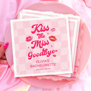 Kus de Miss Goodbye Bachelorette Servet