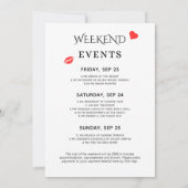 Kus de Miss Goodbye Bachelorette Weekend Kaart (Achterkant)