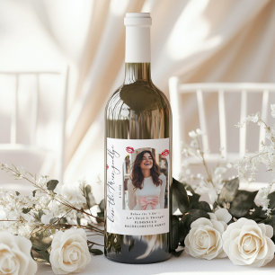 Kus de Miss Goodbye Foto Chic Bachelorette Wijn Etiket