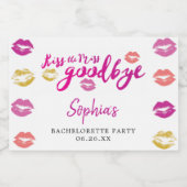 Kus de Miss Goodbye Mini Mousserende Wijn Label Sparkling Wijnetiket (Enkel label)