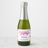 Kus de Miss Goodbye Mini Mousserende Wijn Label Sparkling Wijnetiket (Voorkant)