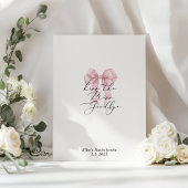 Kus de Miss Goodbye Pink Bow Bachelorette Poster