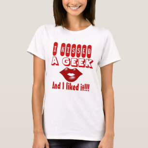 Kus een nerd Ik vind het leuk T-shirt