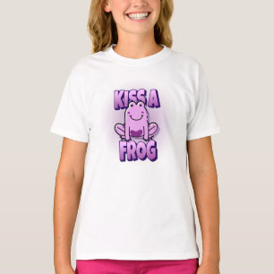 Kus een roze kikker t-shirt