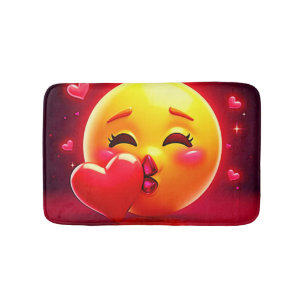 Kus-emoji: Liefde en Harten Kunst Badmat