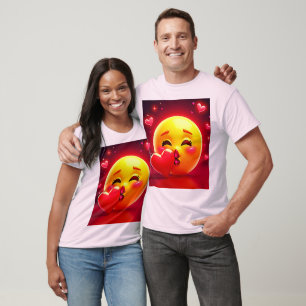 Kus-emoji: Liefde en Harten Kunst T-shirt
