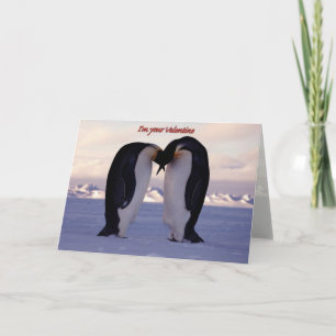 Kus Emperor Penguin Valentijn'... Feestdagen Kaart