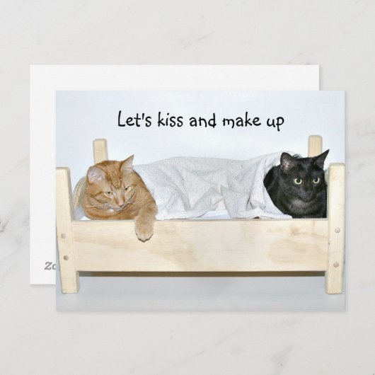 Kus en make-up briefkaart (Voorkant / Achterkant)