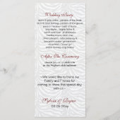 Kus en snor zebra strepen bruiloft programma (Achterkant)