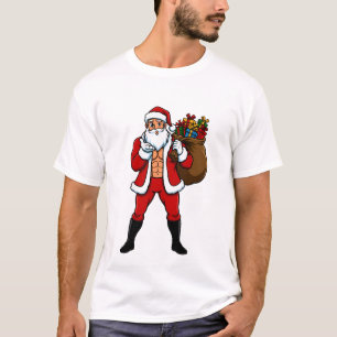 Kus gevende Kerstman met sixpack! T-shirt