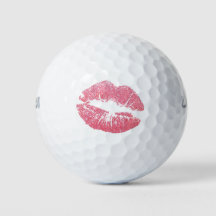 Kus golfballen, leuke roze lippen cadeau
