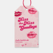 Kus het Miss Goodbye Bachelorette Weekendfeest Cadeaulabel (Achterkant)