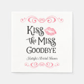 Kus het Miss Goodbye Vrijgezellenfeest Servet (Voorkant)