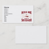 Kus, ik ben een Skydiver. Visitekaartje (Voorkant / Achterkant)