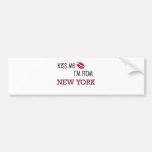 Kus, ik kom uit NEW YORK Bumpersticker